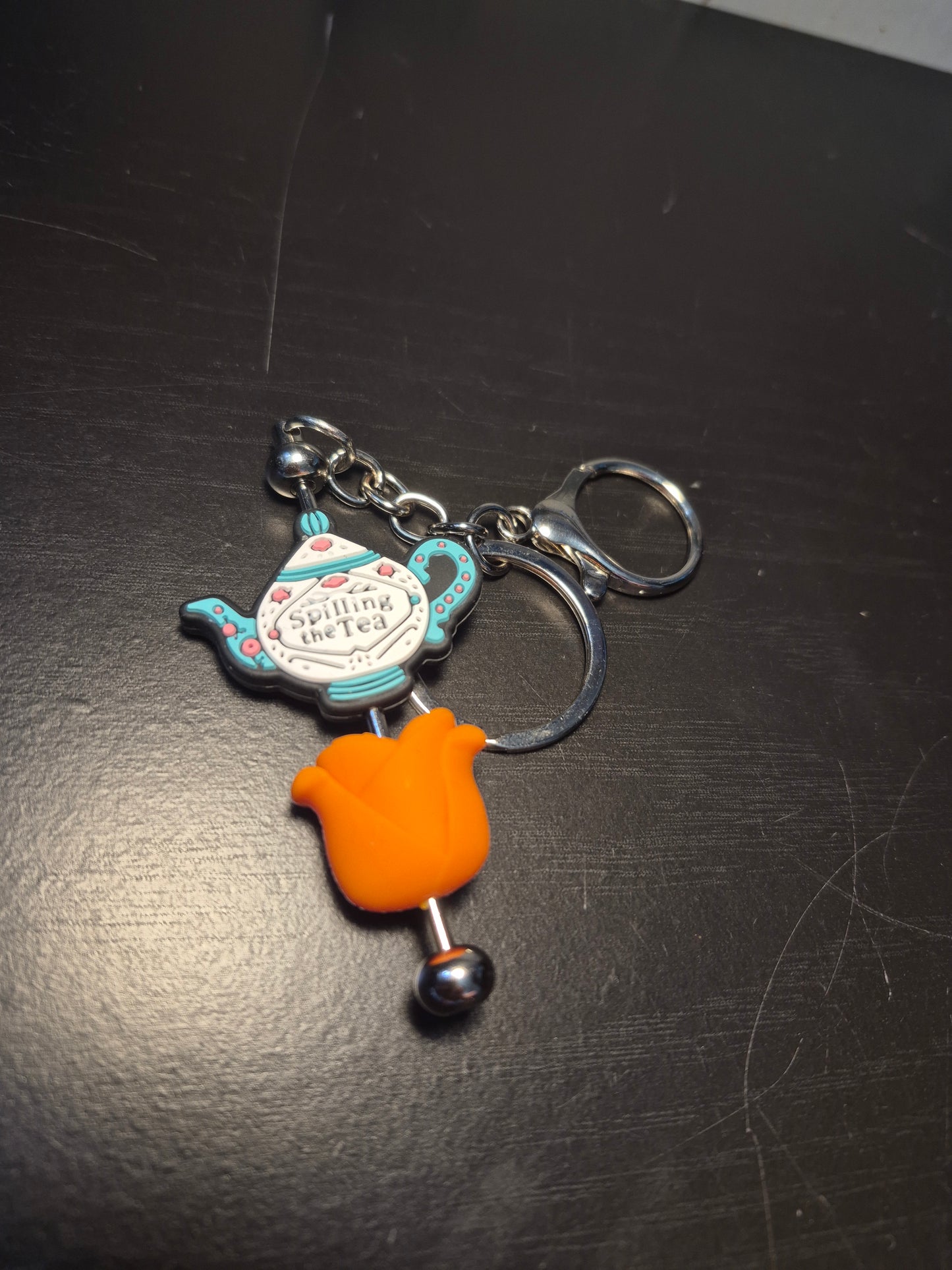Spilling Teapot Keychain