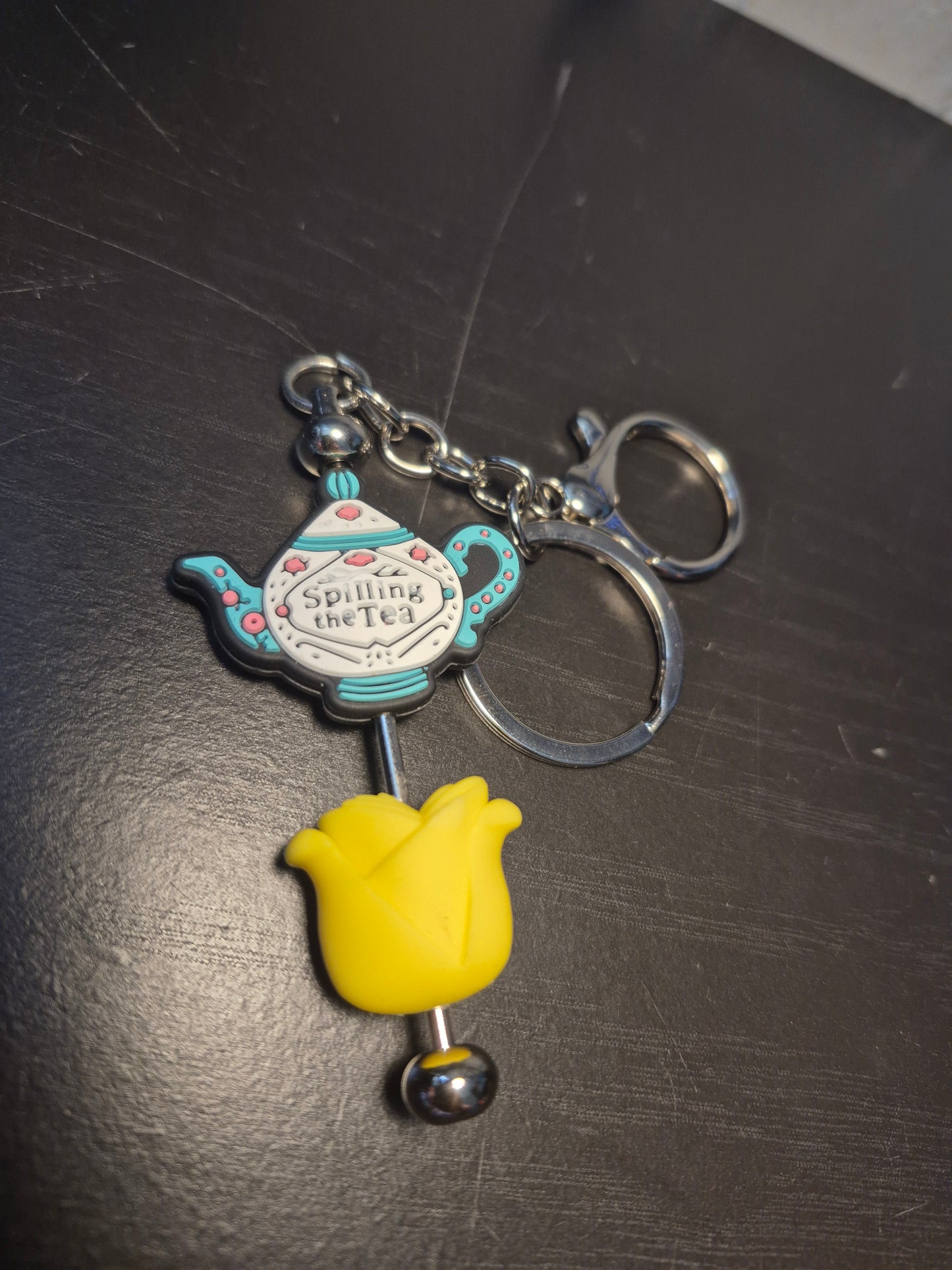 Spilling Teapot Keychain