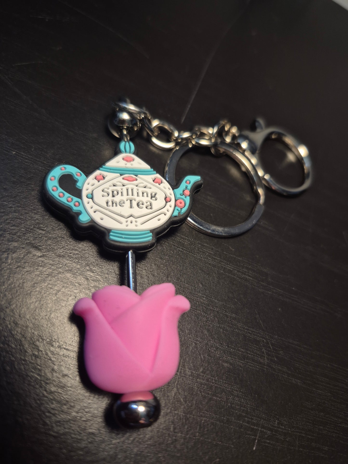 Spilling Teapot Keychain