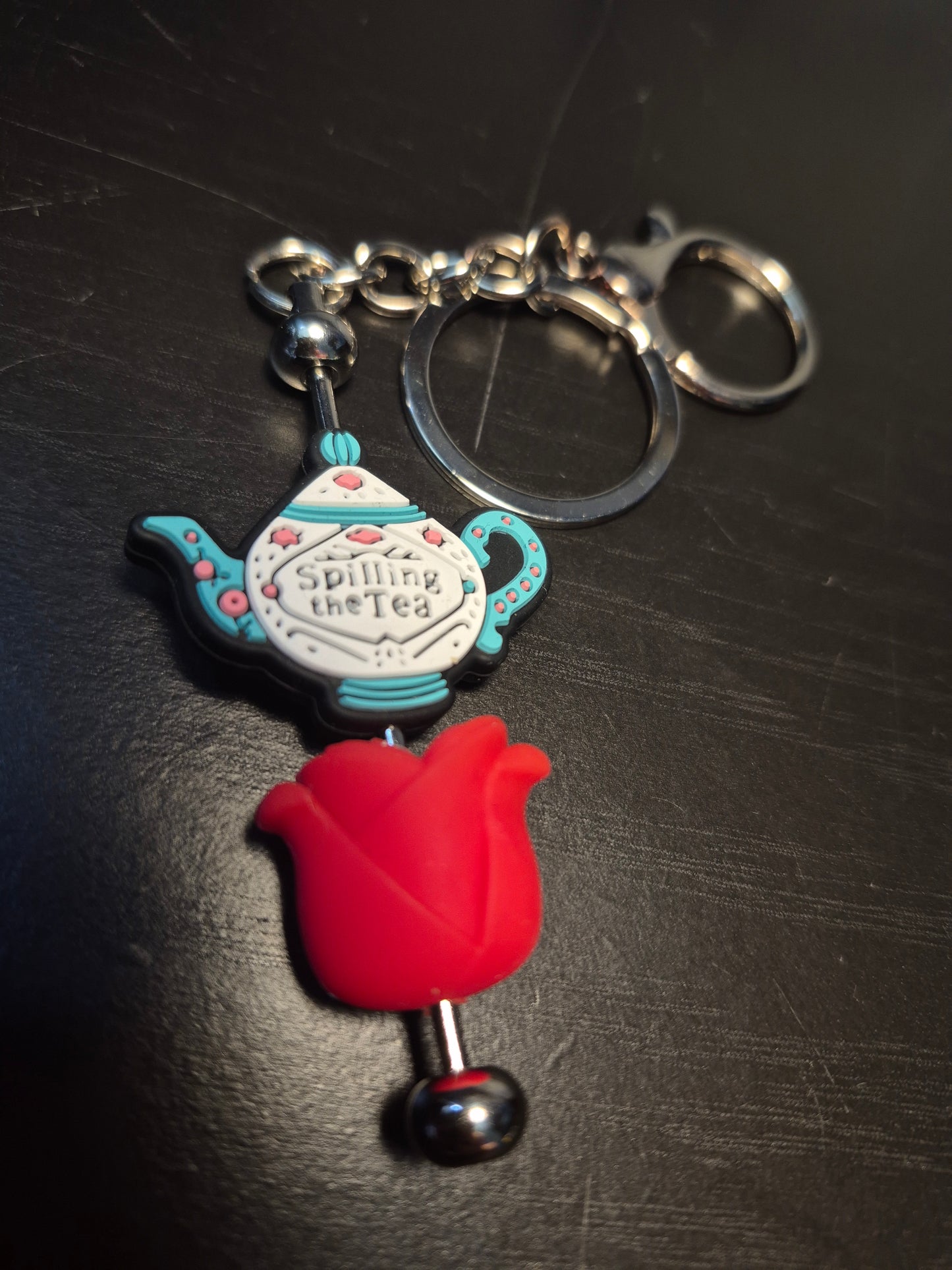Spilling Teapot Keychain