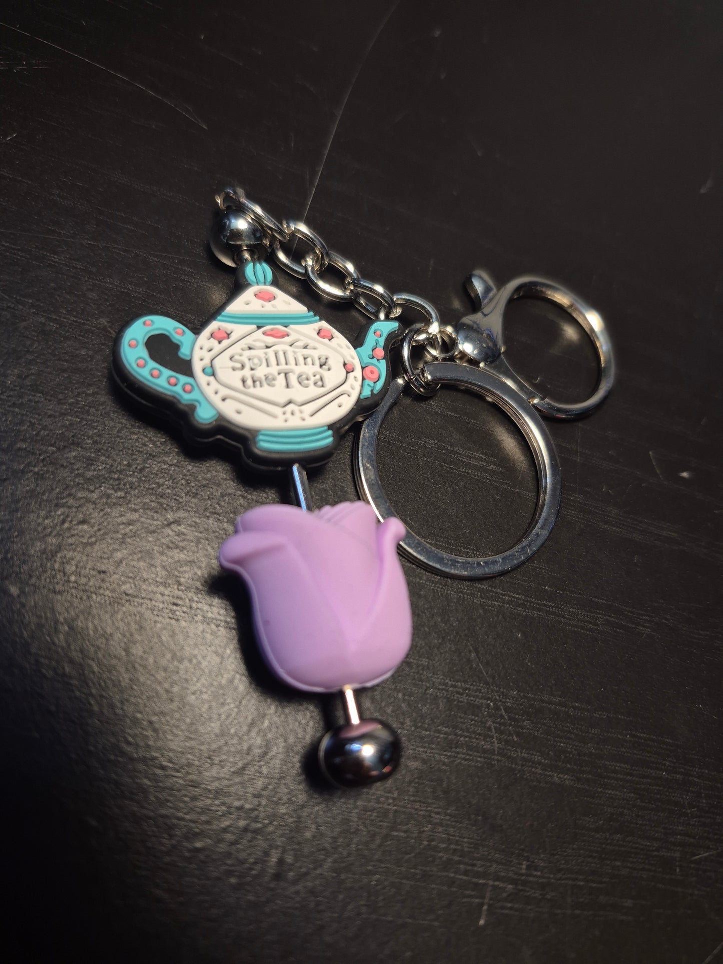 Spilling Teapot Keychain