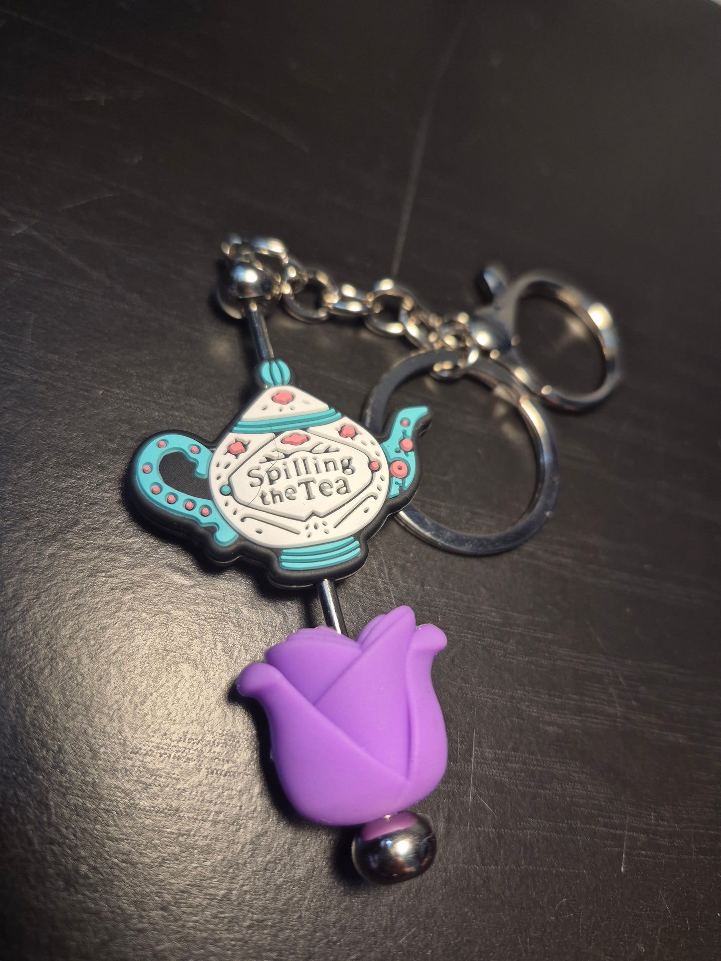 Spilling Teapot Keychain